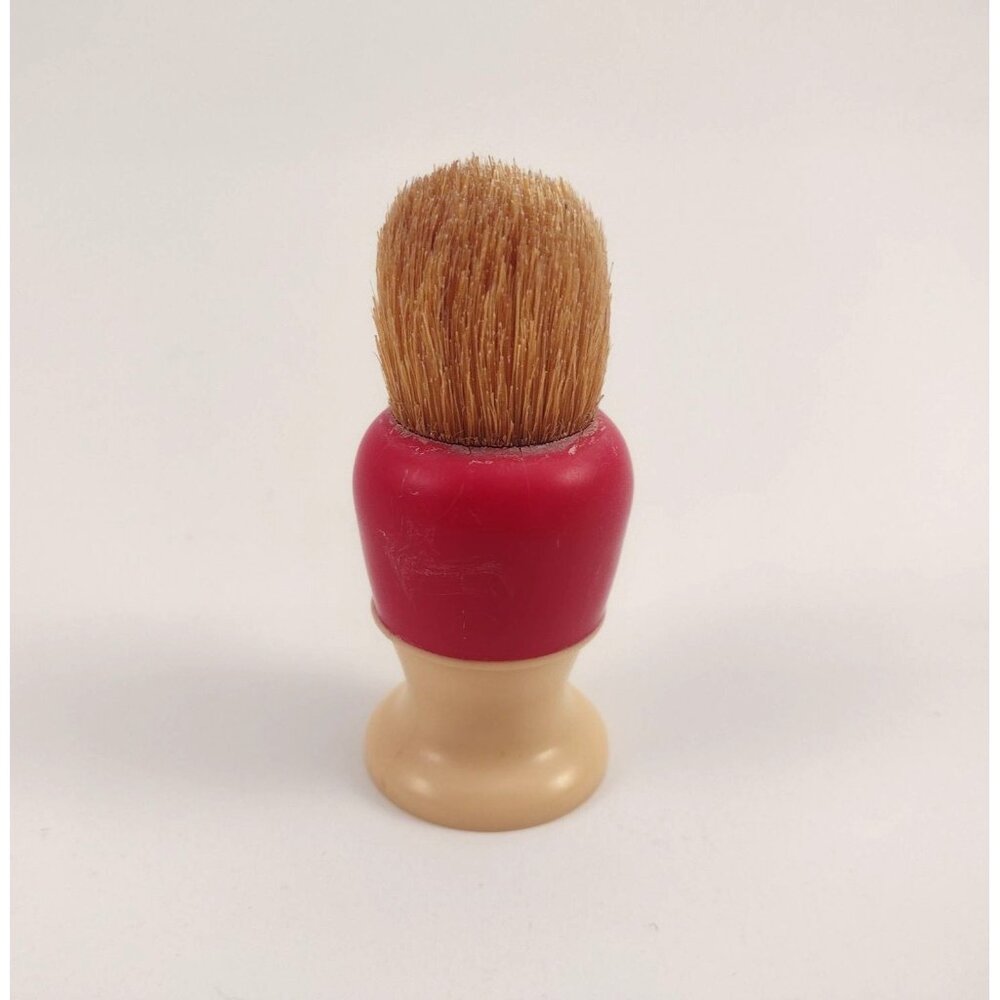 Vintage Mohawk 3-338 Shaving Brush With Red & Cream Handle Mens Beard Care
